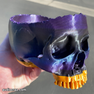 Stronghero3D Black Forge Purple Skull Bowl Gold
